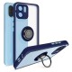 Capa Silicone Tpu Com Anel De Dedo Magnético Xiaomi Redmi A1 Azul Com Protetor De Câmera Fosco Capa Silicone Tpu Com Anel De Dedo Magnético Xiaomi Redmi A1 Azul Com Protetor De Câmera Fosco