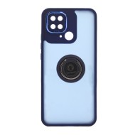 Xiaomi Redmi 10C Blue Magnetic Ring TPU Silicone Case With Camera Protector