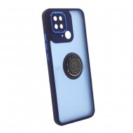 Capa Silicone Tpu Com Anel De Dedo Magnético Xiaomi Redmi 10c Azul Com Protetor De Câmera Elektro