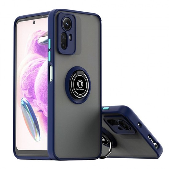 Capa Silicone Tpu Com Anel De Dedo Magnético Xiaomi Redmi Note 12s Azul Com Protetor De Câmera Capa Silicone Tpu Com Anel De Dedo Magnético Xiaomi Redmi Note 12s Azul Com Protetor De Câmera
