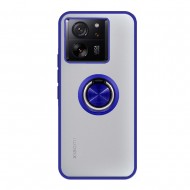 Capa Silicone Tpu Com Anel De Dedo Magnético Xiaomi Mi 13t/13t Pro/K60 Ultra Azul