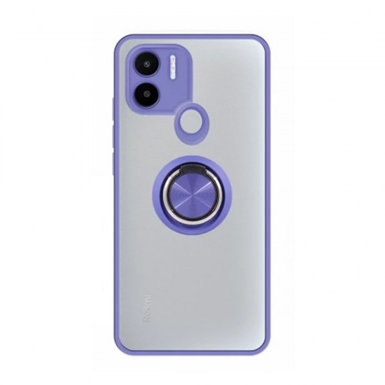 Capa Silicone Tpu Com Anel De Dedo Magnético Xiaomi Redmi A1 Plus Azul Fosco Com Protetor De Câmera Capa Silicone Tpu Com Anel De Dedo Magnético Xiaomi Redmi A1 Plus Azul Fosco Com Protetor De Câmera
