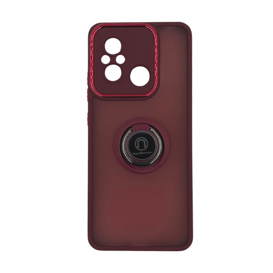 Capa Silicone Com Anel De Dedo Xiaomi Redmi 12c Roxo Com Protetor De Câmera Elektro Capa Silicone Com Anel De Dedo Xiaomi Redmi 12c Roxo Com Protetor De Câmera Elektro