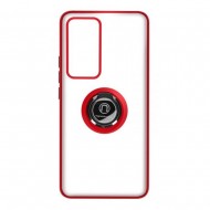 Xiaomi 12T/12T Pro Red Magnetic Ring TPU Silicone Case