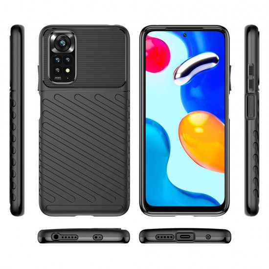 Xiaomi Redmi Note 11/Note 11s Black Thunder Silicone Gel Case