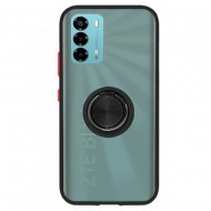 Capa Silicone Com Anel De Dedo Zte V40 Vita Preto