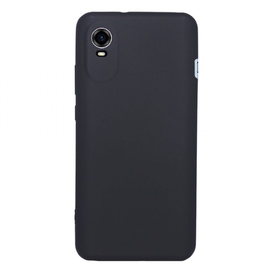 Capa Silicone Gel Zte Blade A31 Plus Preto Com Protetor De Câmera