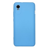 Capa Silicone Gel Zte Blade A31 Plus Azul Com Protetor De Câmera