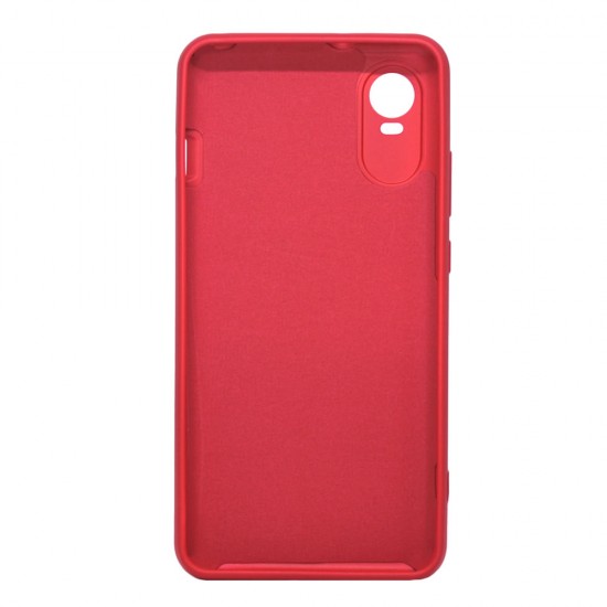 Capa Silicone Gel Zte Blade A31 Plus Vermelho Com Protetor De Câmera