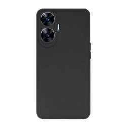Realme C55 Black Silicone Case With 3D Camera Protector
