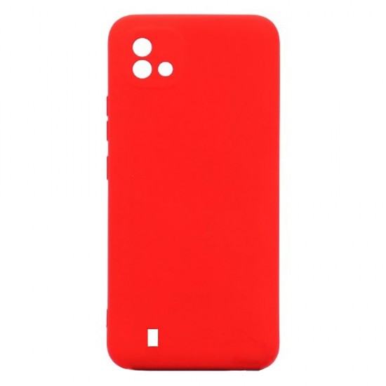 Capa Silicone Gel Realme C11 2021/C20/C20a Vermelho Com Protetor De Câmera Robusta