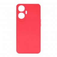 Realme C55 Red Silicone Case With 3D Camera Protector