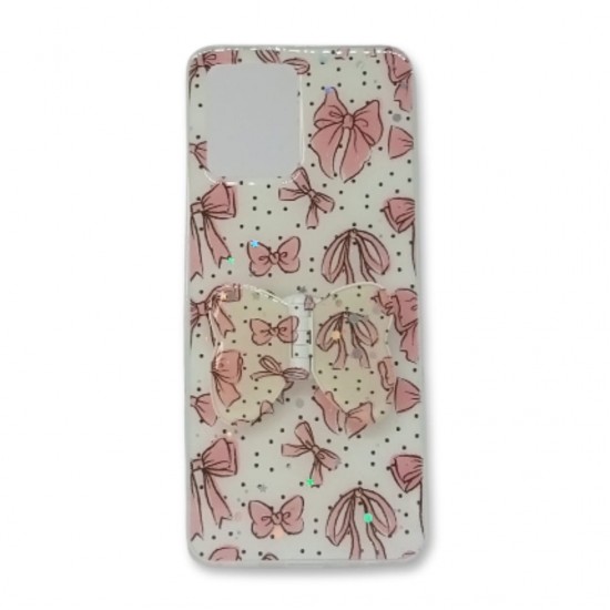 Capa Silicone Com Desenho Bling Glitter Realme 8 / 8 Pro Desenho Laço