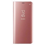 Oppo Reno5 4G/5G/X3 Lite Pink Gold Clear View Flip Cover Case