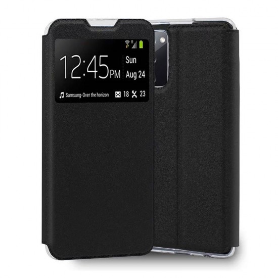 Oppo A72 4G Black Flip Cover Case With Candy Window Oppo A72 4G Black Flip Cover Case With Candy Window