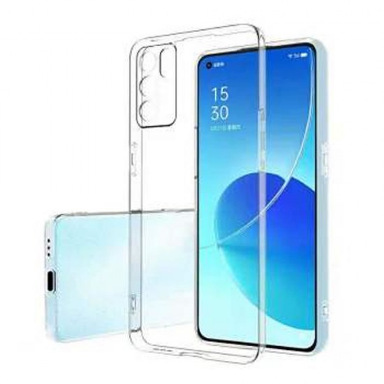 Capa Silicone Oppo Reno6 5g Transparente Com Protetor De Câmera Premium