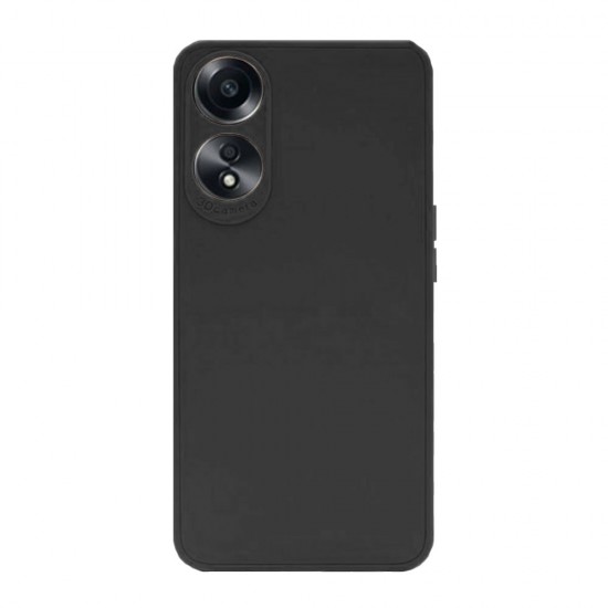 Funda De Silicona Oppo A38/A18 Negro Con Protector De Cámara 3D Funda De Silicona Oppo A38/A18 Negro Con Protector De Cámara 3D