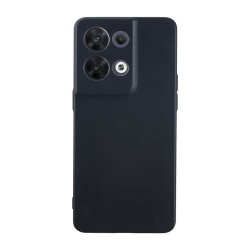 Capa Silicone Gel Oppo Reno8 5g Preto Com Protetor De Câmera