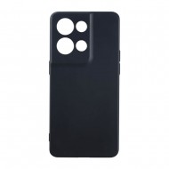 Oppo Reno8 5G Black Silicone Gel Case With Camera Protector