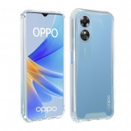 Capa Silicone Dura Anti-Choque Oppo Reno8 T 4g Transparente Com Protetor De Câmera
