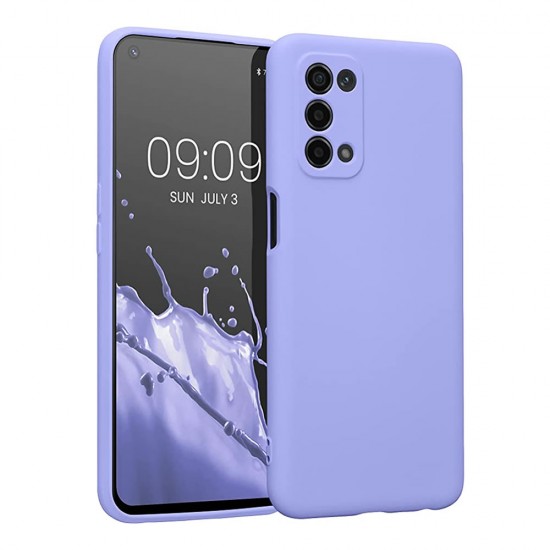 Capa Silicone Gel Oppo A54 5g/A74 5g Lilás Com Protetor De Câmera Robusta