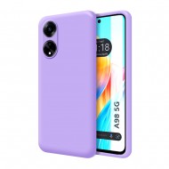 Oppo A98 5G Lilac Silicone Case With Camera Protector