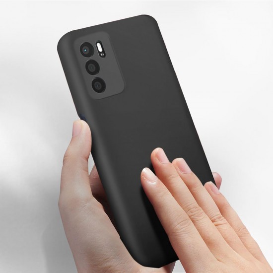 Capa Silicone Gel Oppo A16/A16s Preto Com Protetor De Câmera