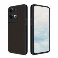 Oppo Reno8 Pro Black Silicone Gel Case With Camera Protector