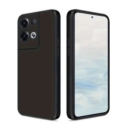 Oppo Reno8 Pro Black Silicone Gel Case With Camera Protector