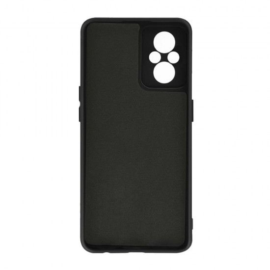 Capa Silicone Oppo Reno8 Lite Preto Com Protetor De Câmera