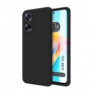 Capa Silicone Oppo A98 5g Preto Com Protetor De Câmera Robusta
