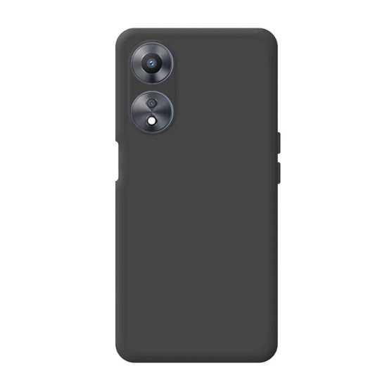 Capa Silicone Oppo A98 5g Preto Com Protetor De Câmera