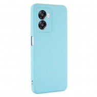 Capa Silicone Gel Oppo A77 5g Azul Com Protetor De Câmera Robusta