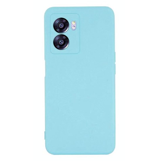 Capa Silicone Gel Oppo A77 5g Azul Com Protetor De Câmera Robusta