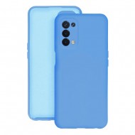 Capa Silicone Gel Oppo A54 5g/A74 5g Azul Com Protetor De Câmera Robusta