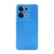 Oppo Reno8 Pro Blue Silicone Gel Case With Camera Protector