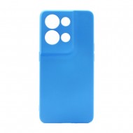 Capa Silicone Gel Oppo Reno8 Pro Azul Com Protetor De Câmera Robusta