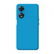 Oppo A98 5G Blue Silicone Case With Camera Protector