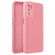 Capa Silicone Gel Oppo A16/A16s Rosa Com Protetor De Câmera