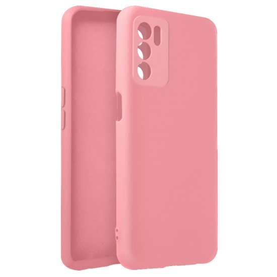Capa Silicone Gel Oppo A16/A16s Rosa Com Protetor De Câmera