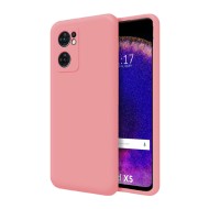 Capa Silicone Gel Oppo Find X5 Rosa Com Protetor De Câmera Robusta