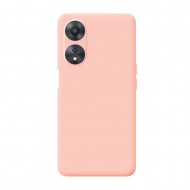 Oppo A98 5G Pink Silicone Case With Camera Protector