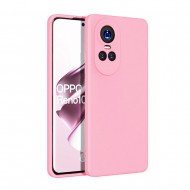 Capa Silicone Oppo Reno10 5g/Reno10 Pro 5g Rosa Com Protetor De Câmera