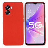 Capa Silicone Gel Oppo A77 5g Vermelho Com Protetor De Câmera Robusta