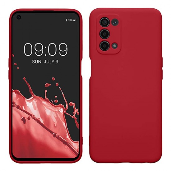 Capa Silicone Gel Oppo A54 5g/A74 5g Vermelho Com Protetor De Câmera Robusta