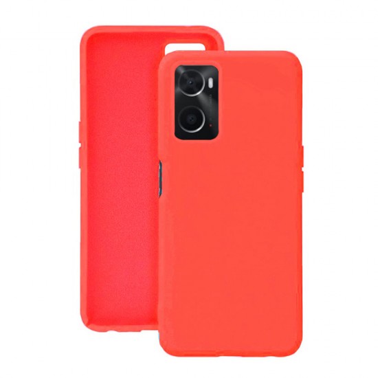 Capa Silicone Oppo A76/Realme 9i Vermelho Capa Silicone Oppo A76/Realme 9i Vermelho