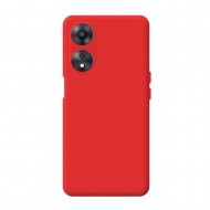 Oppo A98 5G Red Silicone Case With Camera Protector