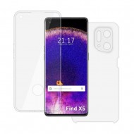 Oppo Find X5 Transparent 360° Hard Silicone Case With Camera Protector