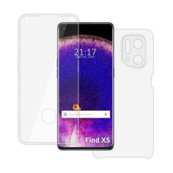 Capa Silicone Dura 360º Oppo Find X5 Transparente Com Protetor De Câmera