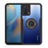 Oppo A74 4G Black 360° Hard Silicone Case With Magnetic Finger Ring And Camera Protector